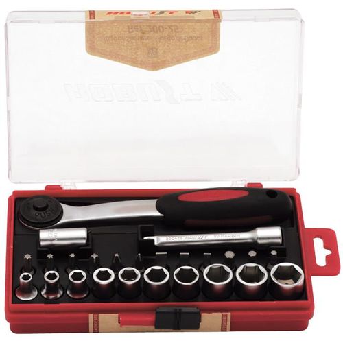 Jogo De Soquete Sextavado Encaixe  1/4 - 04 A 13 Com Kit Fenda Phillips Torx Allen 200-25 - 068.950 - Robust