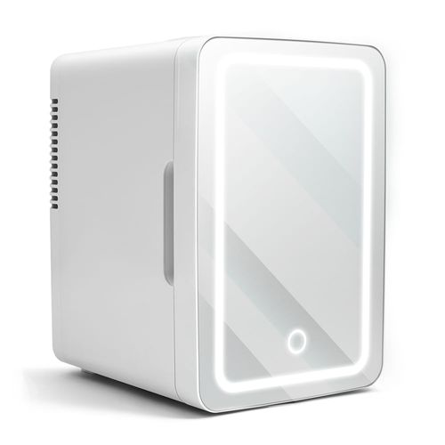 Mini Geladeira Espelhada com LED 6L Branco Trivolt 12V/110V/220V com Cabo AC/DC Multilaser - TV017