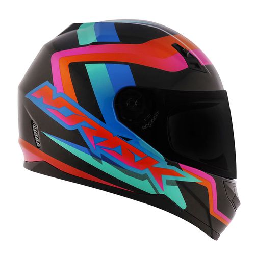 capacete NORISK FF391 STUNT VOID PRETO/LARANJA