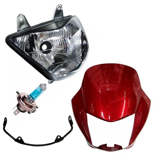 Kit Farol Falcon Lâmpada Farol Aranha Carenagem Vermelho 2008