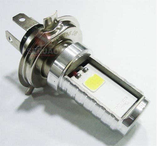 Lampada Farol 2 Leds H4 Moto Carro 8000k Super Branca