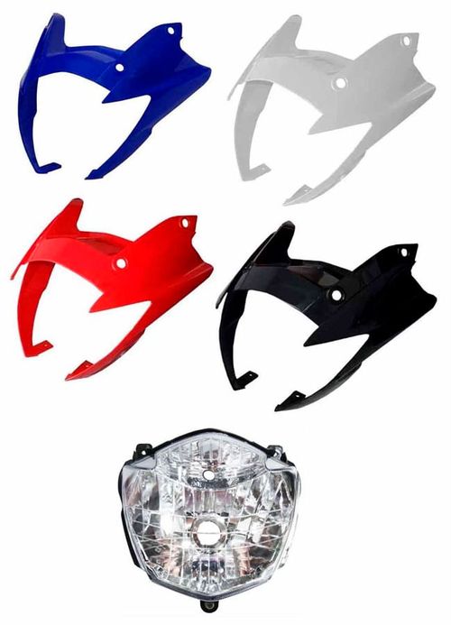 Farol Xt 660 + Carenagem Cores Azul Branca Preta Vermelha