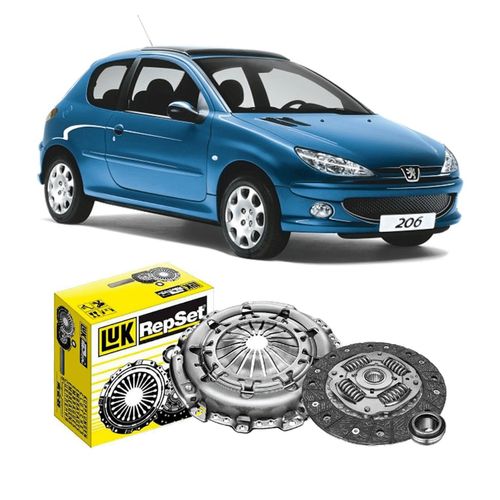 Kit Embreagem Peugeot 206 1.6 16V 2001 A 2008 Com Rolamento