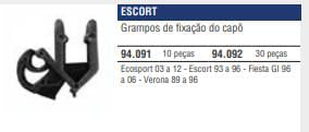 Grampo Vareta Capo Escort Fiesta Ka
