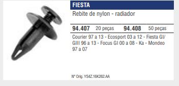 Grampo Protetor Paralama Focus 00 09 Fiesta 96 06 Ka 97 13