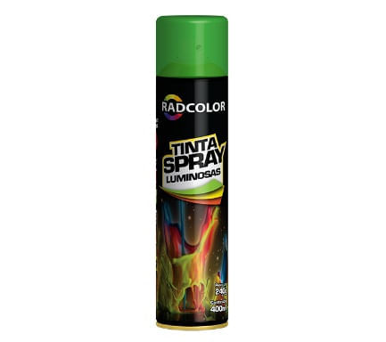 Tinta Spray Radcolor Verde Luminoso Uso Geral 400 ml Radnaq RC2204
