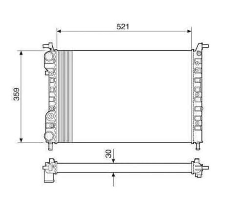 Radiador Fiat Palio 1.0 1.3 1.5 1999 A 2005