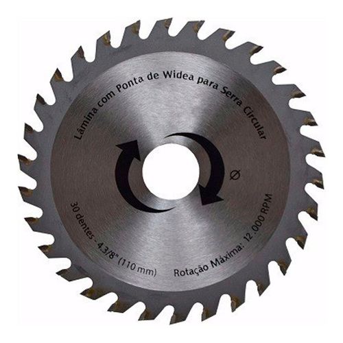 Kit 4 Discos De Serra Circular Com 30 Dentes 110mm